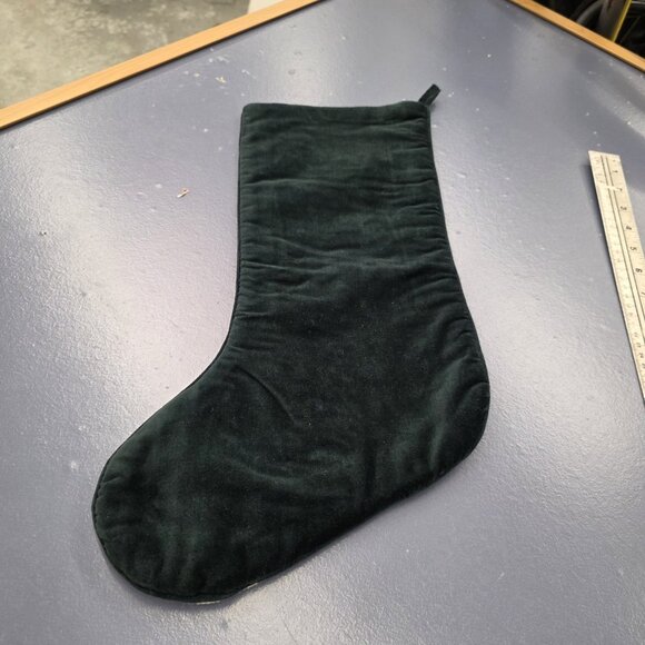 LANDS END Needlepoint Christmas Stocking For "JOHN" Teddy Bear Ornaments Tree - Picture 2 of 6